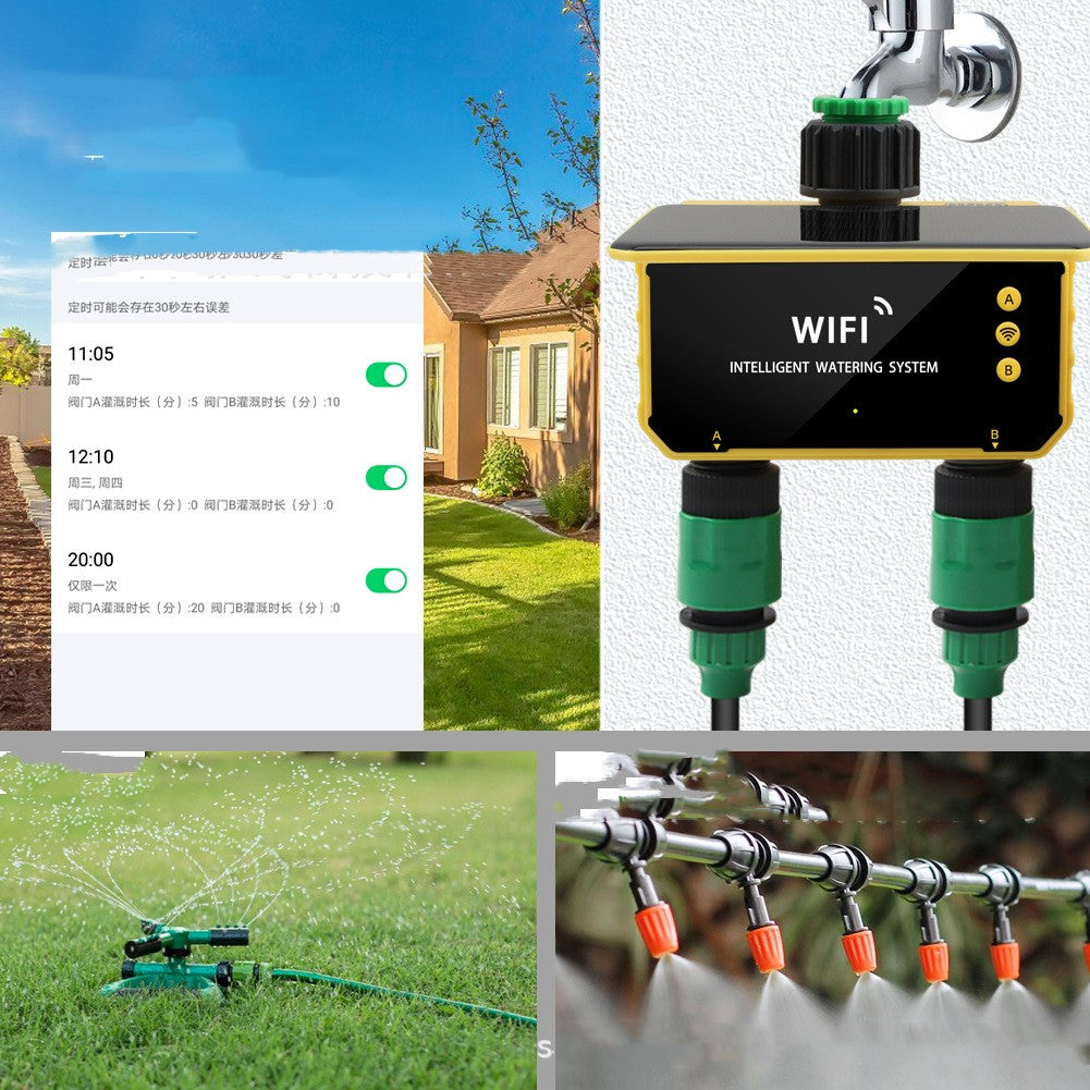 Solar WiFi Graffiti Smart Water Valve Controller