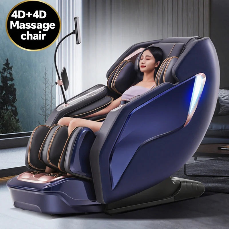 4D+4D Electric Massage Chairs Full Body Recliner Zero Gravity Auto Massage Chair Sl-Track 2025 Full Body Relaxation Massage Sofa