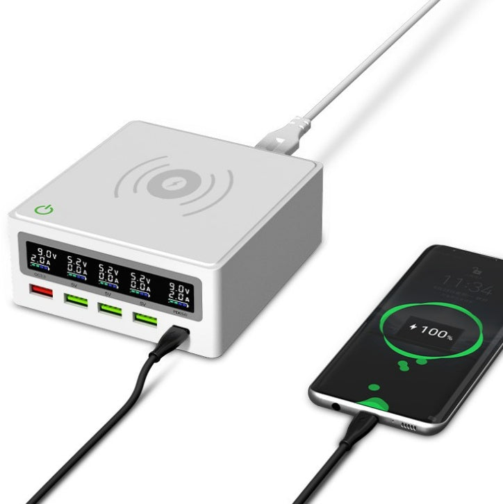 PD65w Laptop Mobile Phone Charger Multi-port 5 Port USB Wireless Charger QC3.0 Fast Charge