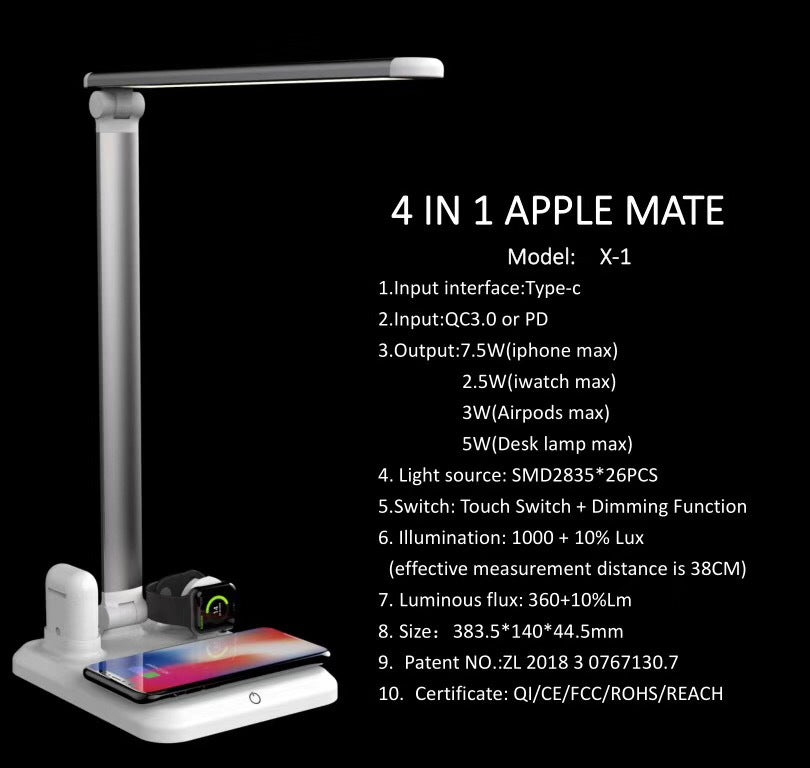 Compatible with Apple, Desk Lamp Wireless Charger