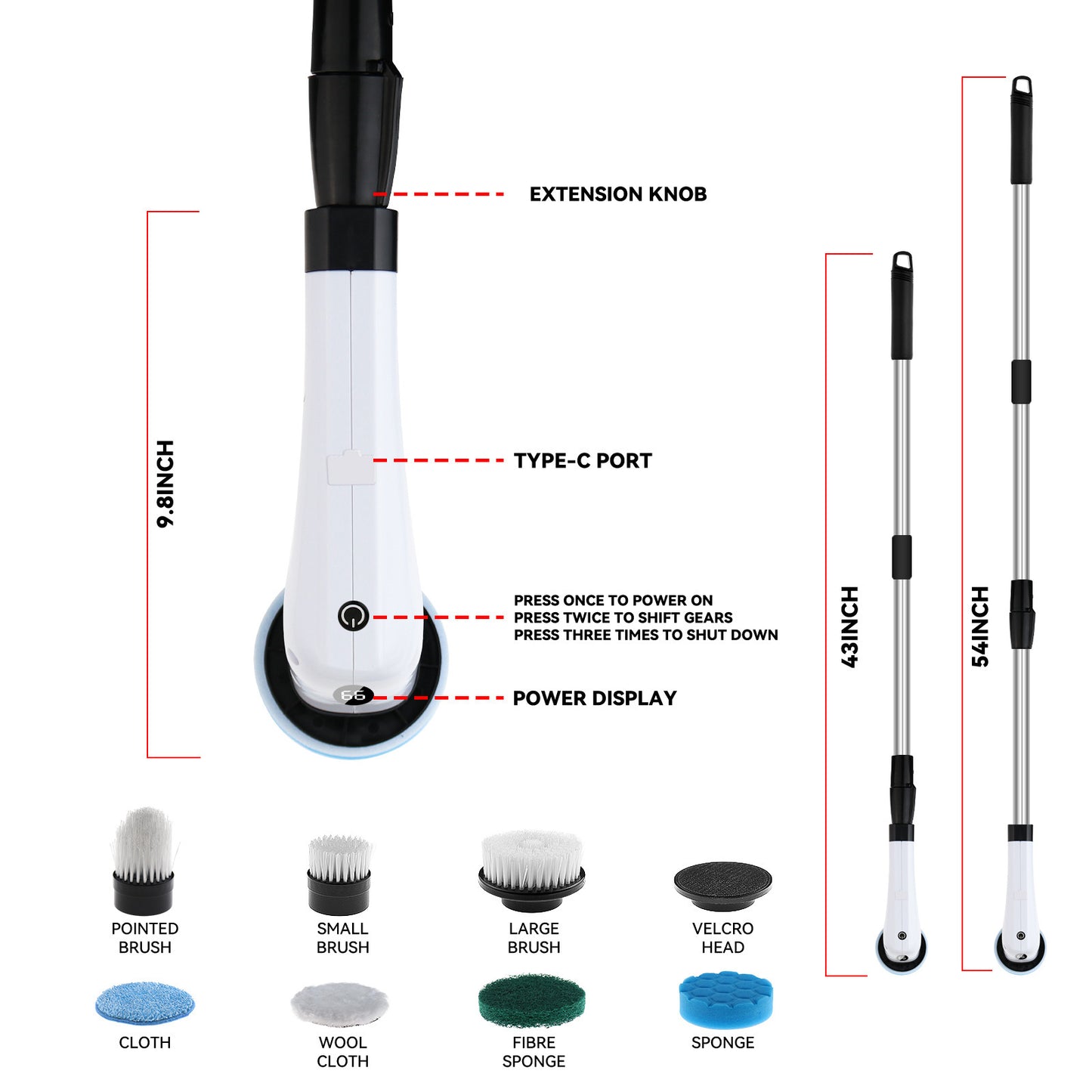 electric bathroom cleaning brush