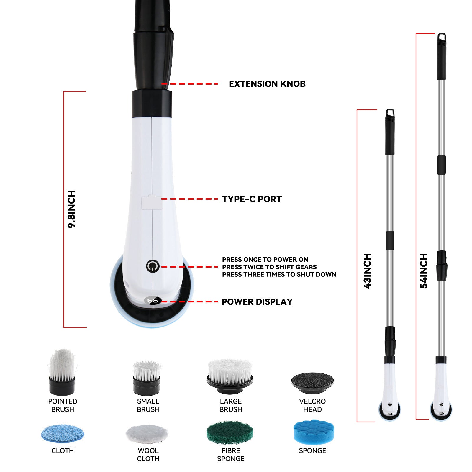electric bathroom cleaning brush
