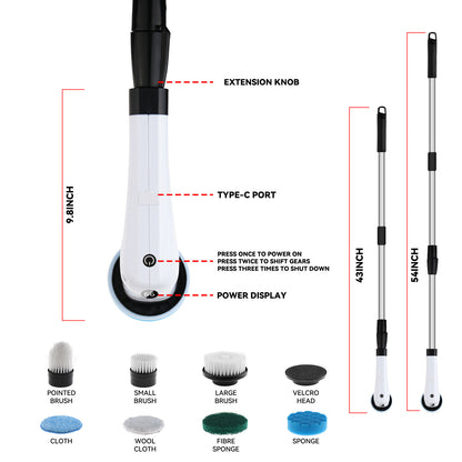 electric bathroom cleaning brush