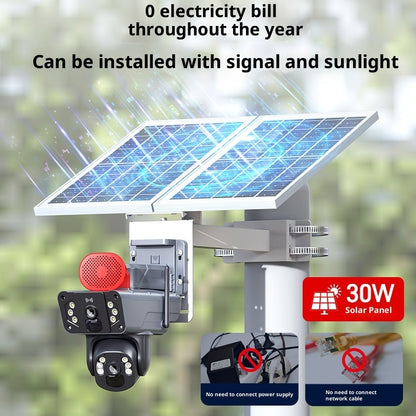 4G Solar Powered Dual Camera Security Camera