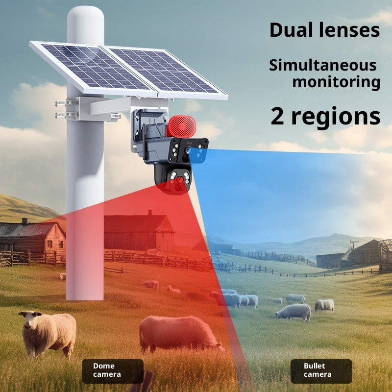 4G Solar Powered Dual Camera Security Camera