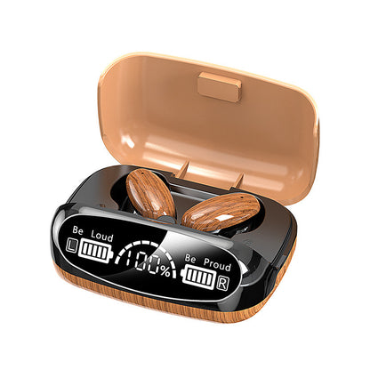 M35 Wood Grain TWS Bluetooth Headset