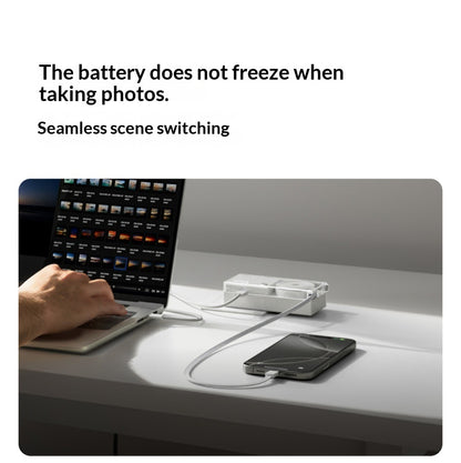 3-in-1 Power Bank With 30W Charging Built-in Plug And Retractable Cable For Fast Charging