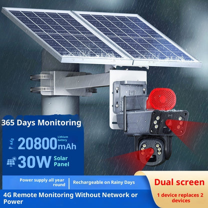 4G Solar Powered Dual Camera Security Camera