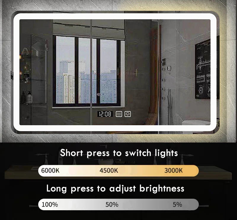 LED bathroom smart mirror
