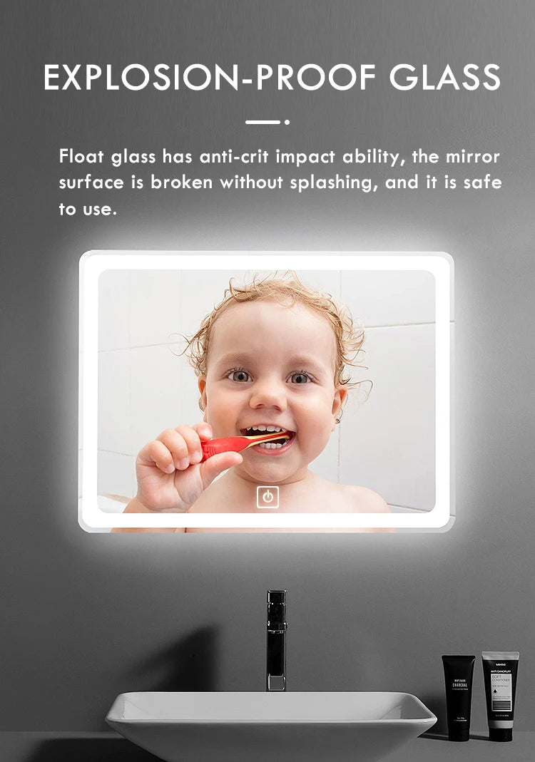 LED bathroom smart mirror