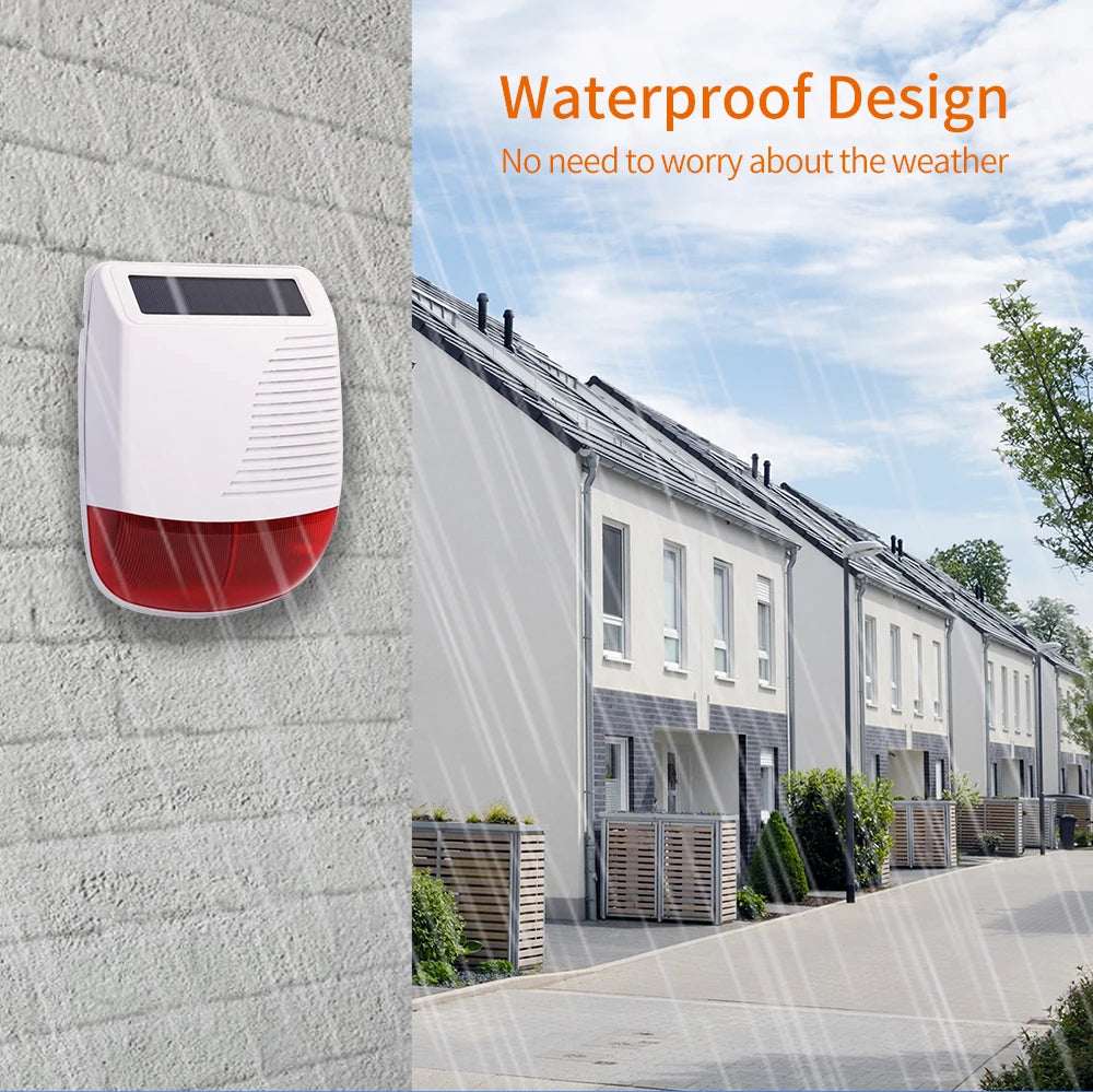 Staniot High Decibel Siren Outdoor 433Mhz Wireless Solar Siren Waterproof House Security Alarm System 1000mAh Smart Home Devices
