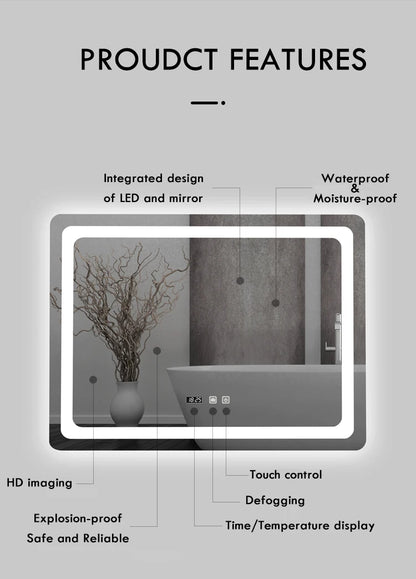 LED bathroom smart mirror