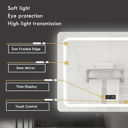 LED bathroom smart mirror
