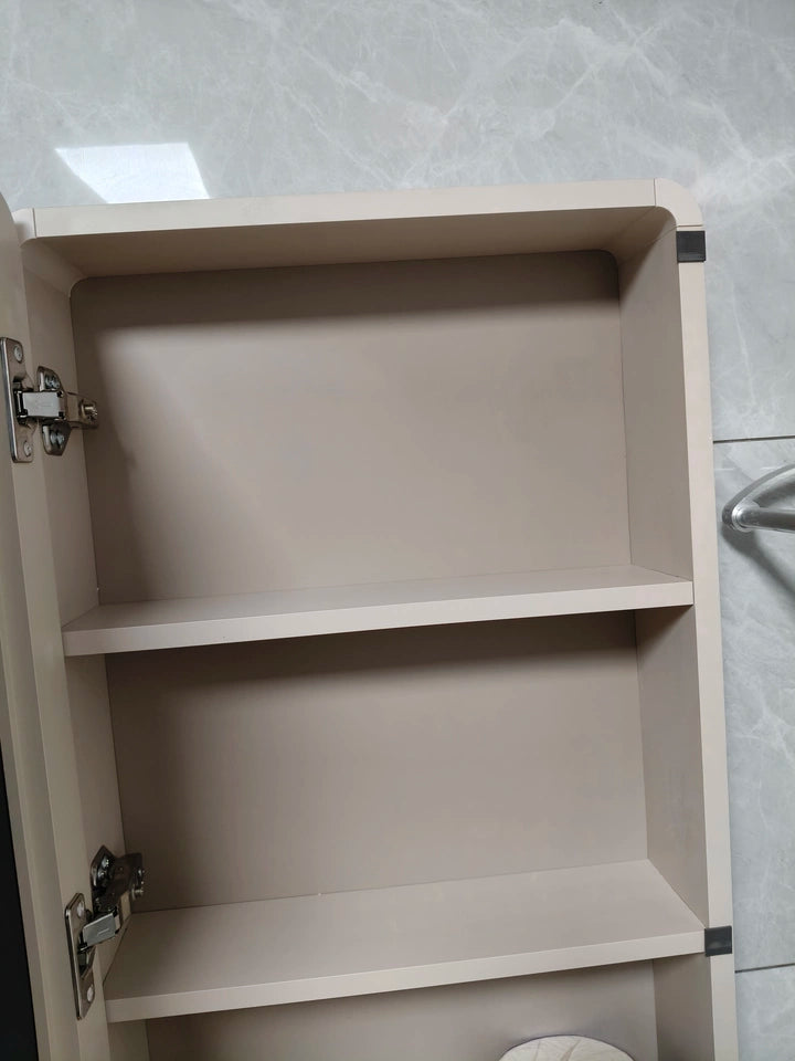 Aluminum Alloy Bathroom Mirror Cabinet Smart Makeup Mirror with Lights  Anti-Fog Wall-Mounted Vanity Cabinet Storage Mirror