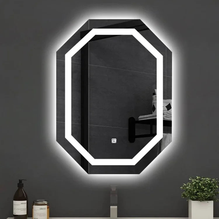 Wall Hung Frameless Touch Screen Led Bath Smart Mirror for Bathroom