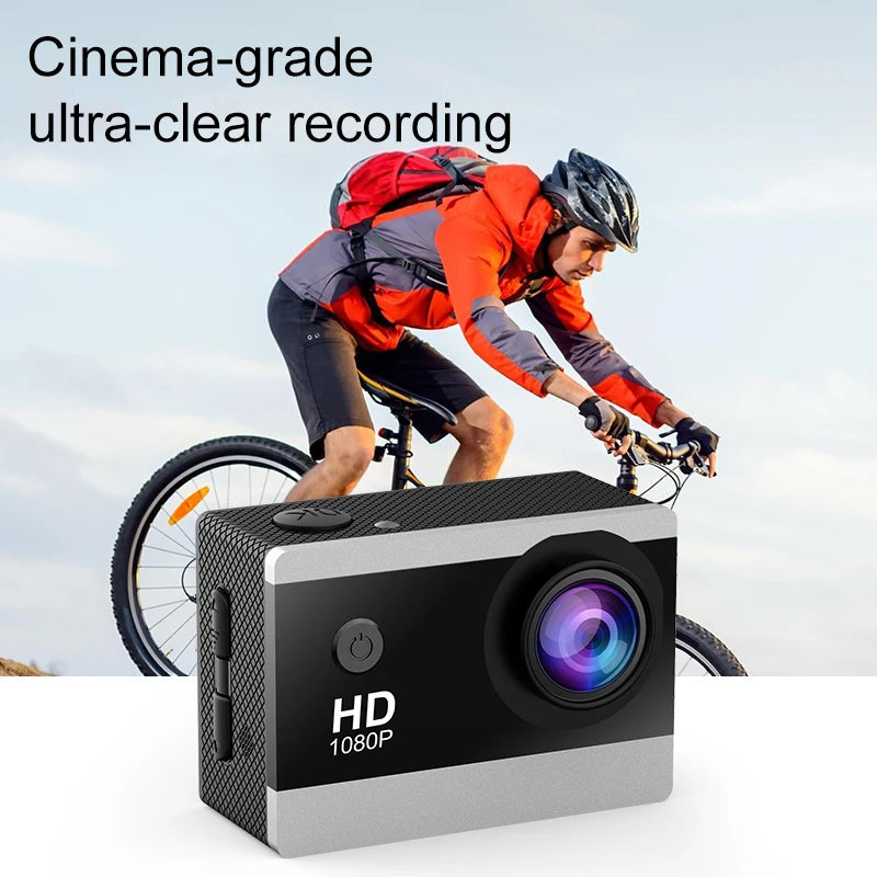 Action Camera 1080P/30FPS 2.0 In IPS Screen 170° Underwater Waterproof Helmet Video Recording Sports Cameras Outdoor Digital Cam