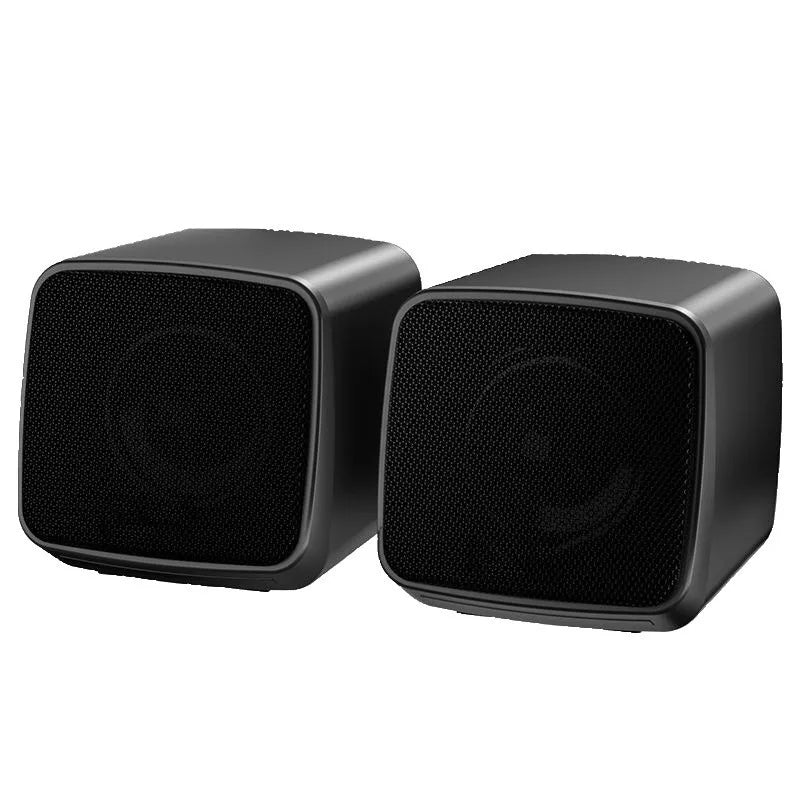 Computer Speakers, Mini Speaker with Cool Lights and Stereo Sound 6W USB Powered 3.5 mm AUX-in Portable Speaker for Computer