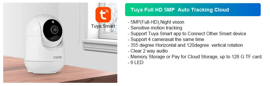 FUERS Alarm System for Home  WIFI GSM Security Alarm Host Ant-theft  with Door Motion Sensor Tuya Smart App control work Alexa