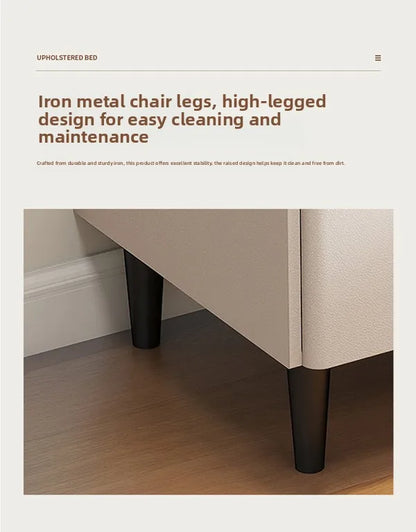 simple smart bedside table modern light luxury bedroom multi-function bedside table wireless charging criado mudo furniture