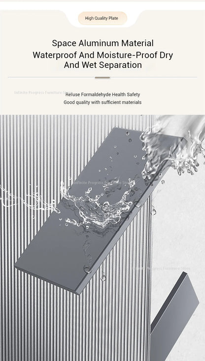 Arc-shaped Smart Bathroom Mirror Cabinet, Wall-mounted Bathroom Mirror Cabinet with Lighting, Smart Bathroom Mirror Cabinet