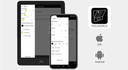 FEELWORLD TP2A 8 inch Mini Teleprompter Portable Supports Under Smartphone Tablet Prompting DSLR Camera Bluetooth