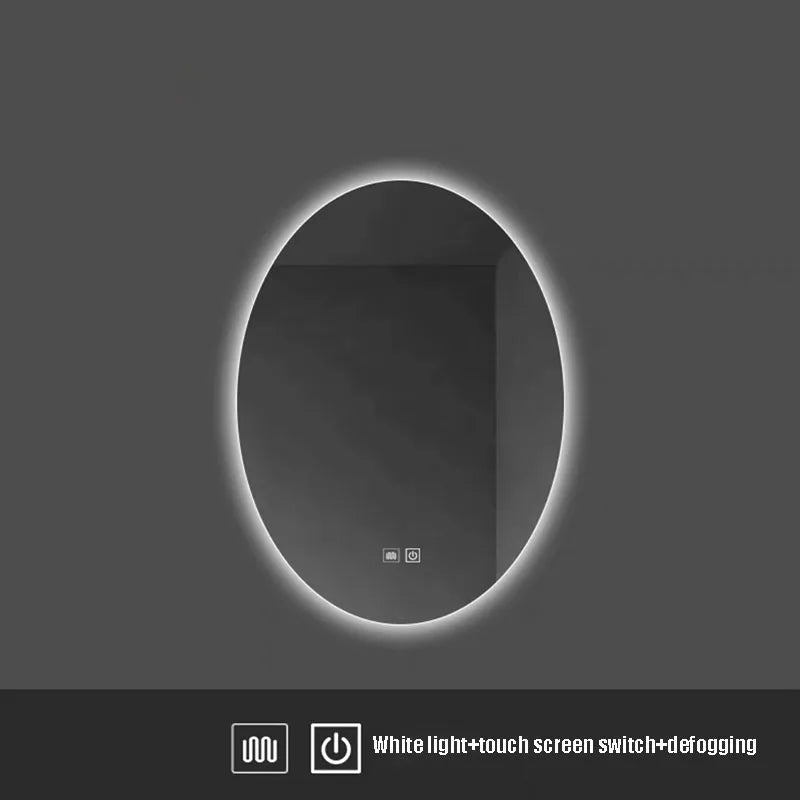 oval LED bathroom mirror
