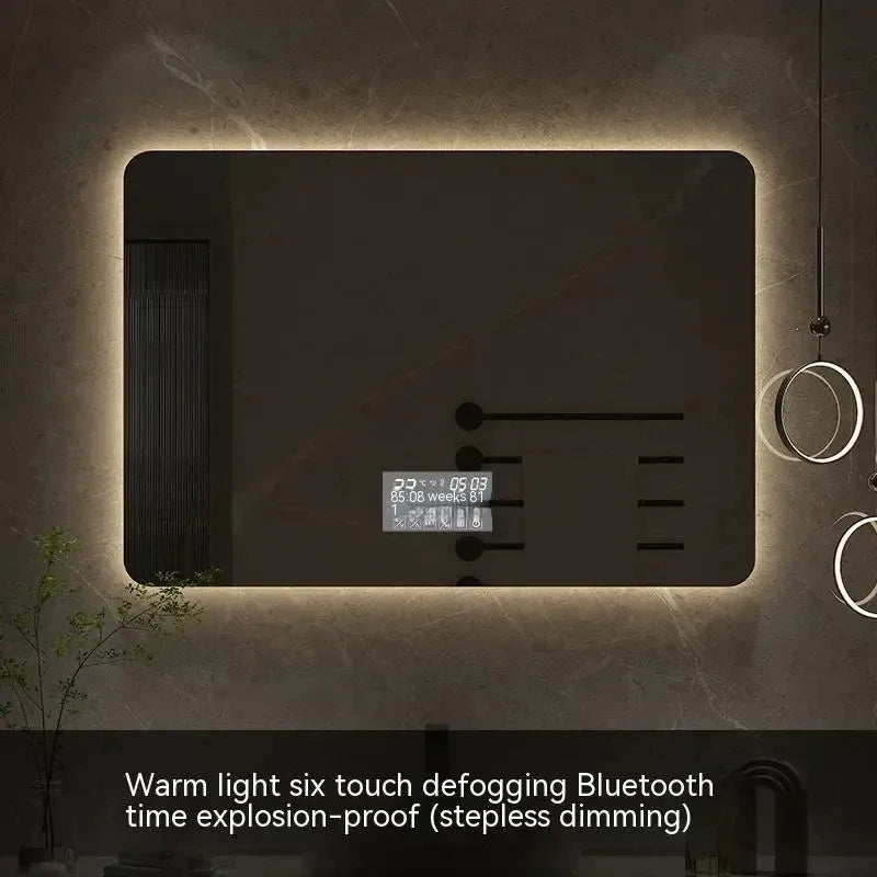 square LED bathroom mirror