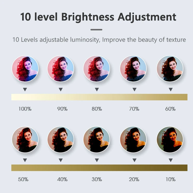 10in 26cm RGB Selfie Ring Light with Telescopic Tripod Stand Phone Holder, Photography RingLight Colorful Led Makeup Fill Lamp