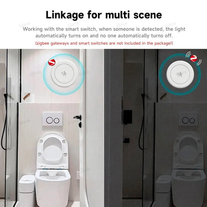 Zigbee Presence Sensor 24G Mmwave Radar Human Detector Motion/Static Detection For Tuya Z2M Smart Home Security Automation Alarm