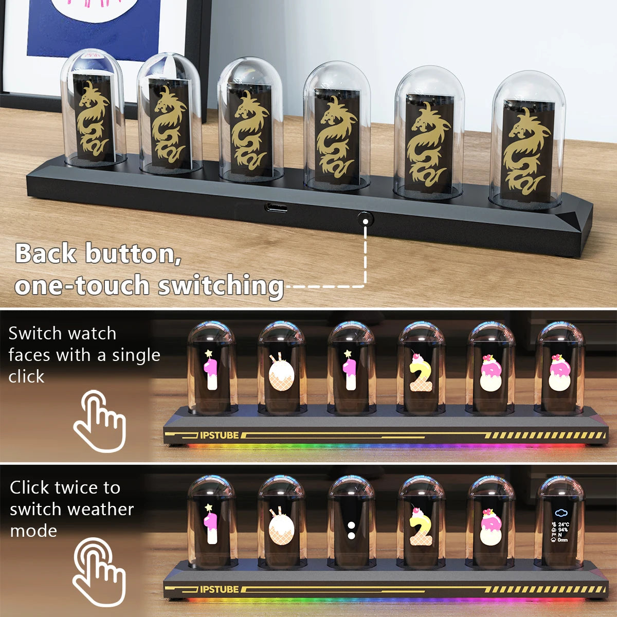 Simulation Nixie Tube Clock Kit