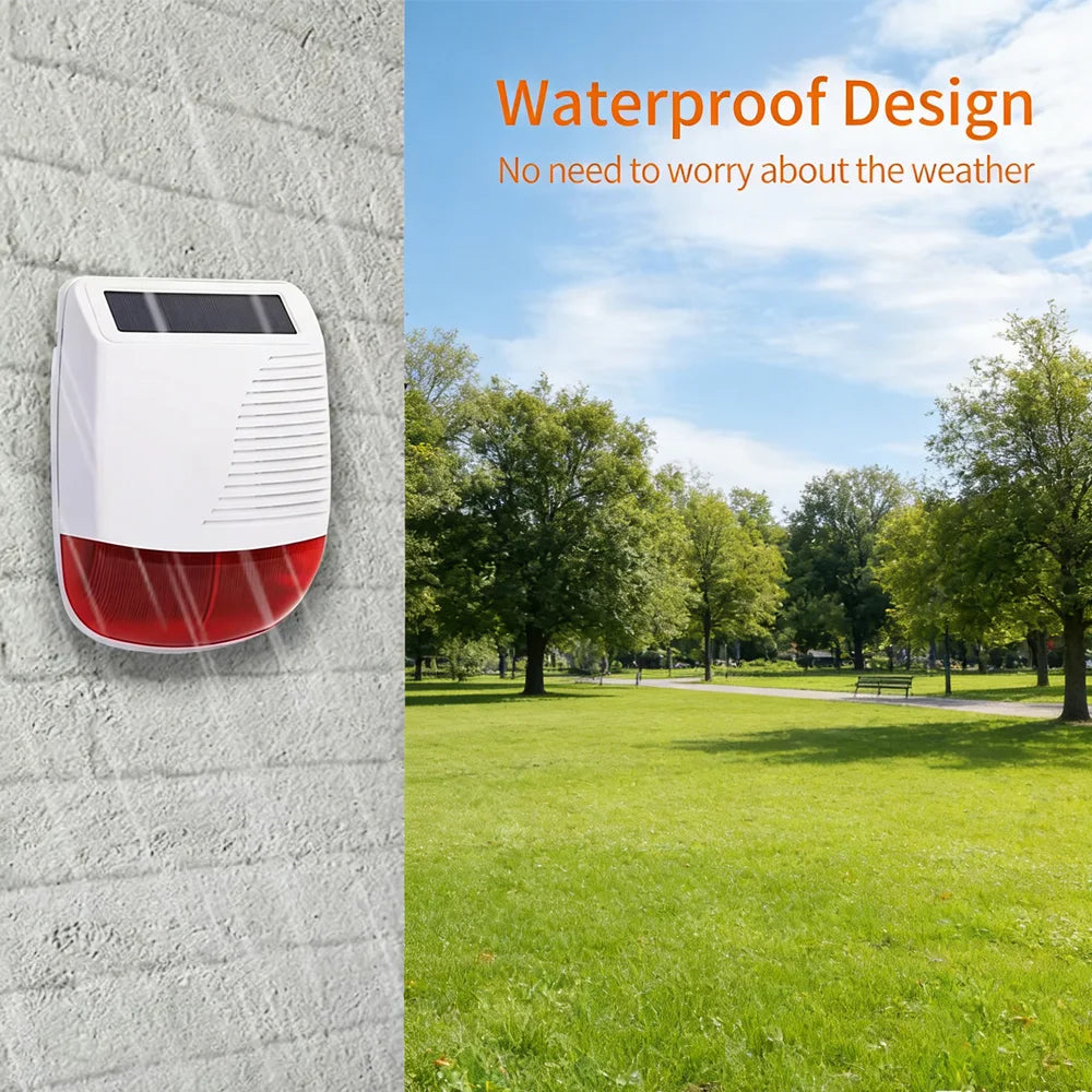 Staniot High Decibel Siren Outdoor 433Mhz Wireless Solar Siren Waterproof House Security Alarm System 1000mAh Smart Home Devices