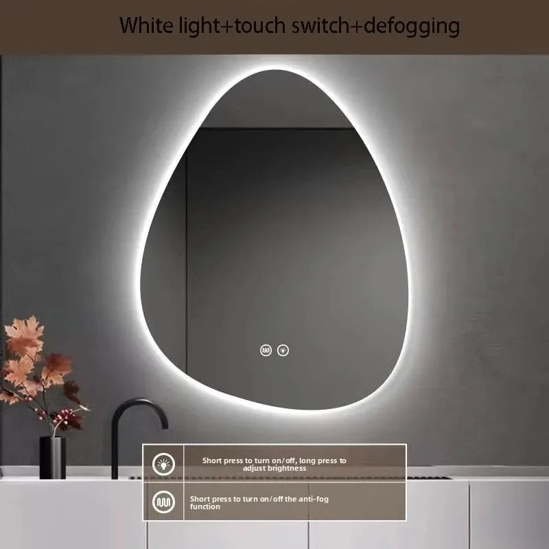 irregular LED bathroom mirror
