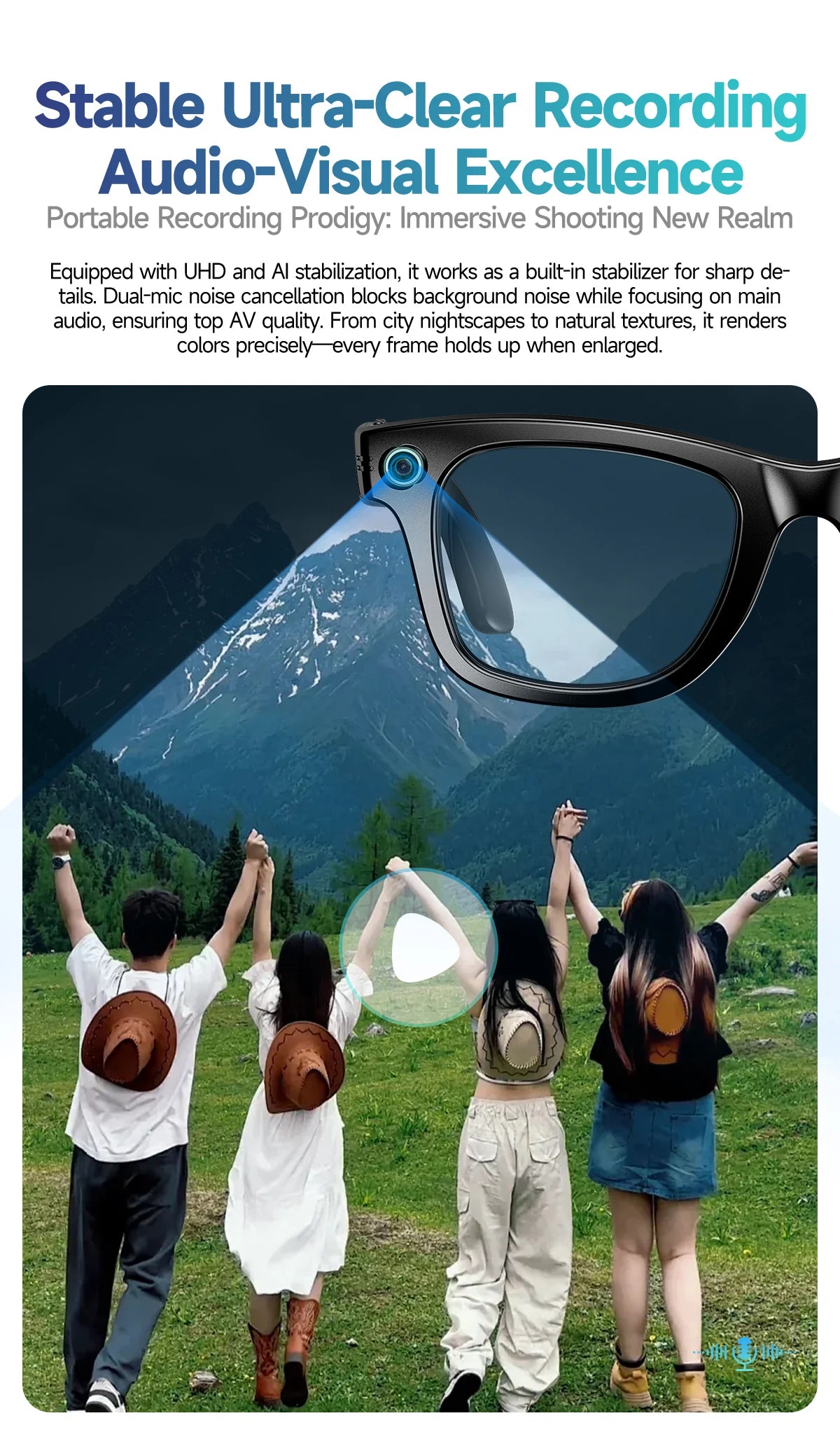 AI smart camera glasses