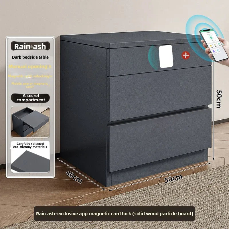 intelligent hidden compartment bedside table invisible anti-theft bedroom design storage cabinet Corner comfortable furniture