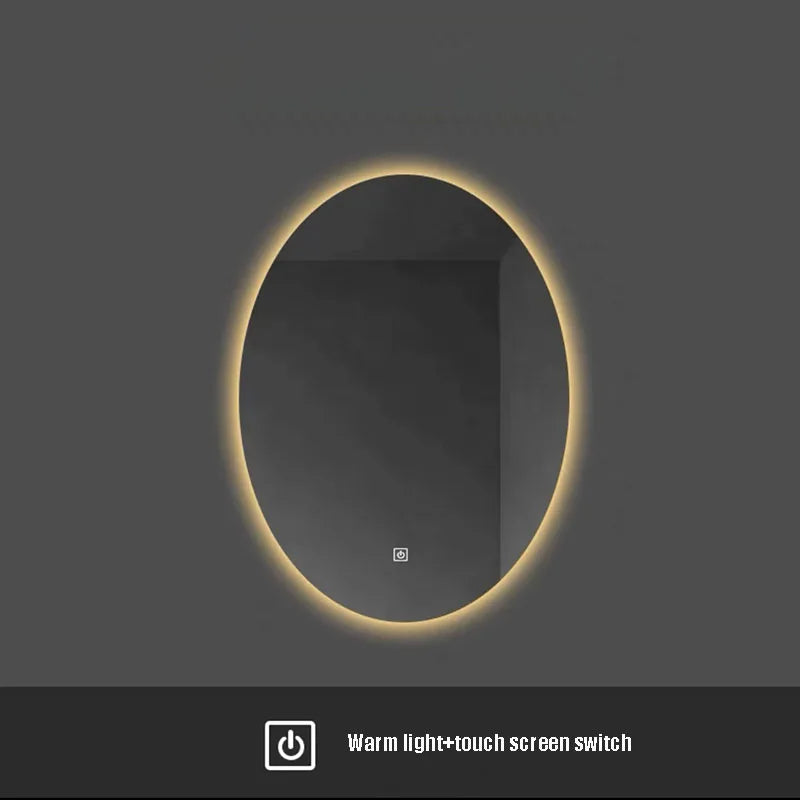 oval LED bathroom mirror