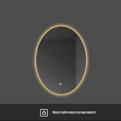 oval LED bathroom mirror