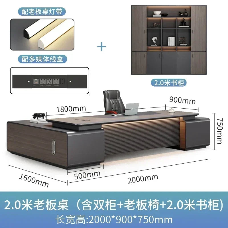 Executive Pro Standing Desk Smart Charging Organizer Ergonomic Motion Control Office Solution Secretária Executiva Furniture