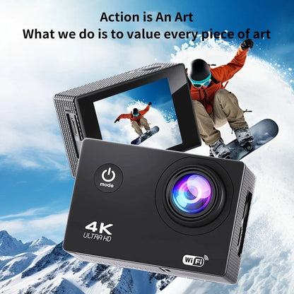 Outdoor WiFi 4K Action Camera Helmet Video Recording 4K/30FPS WiFi 2.0" 170D GPS 4X Zoom Underwater Waterproof Sports Camera