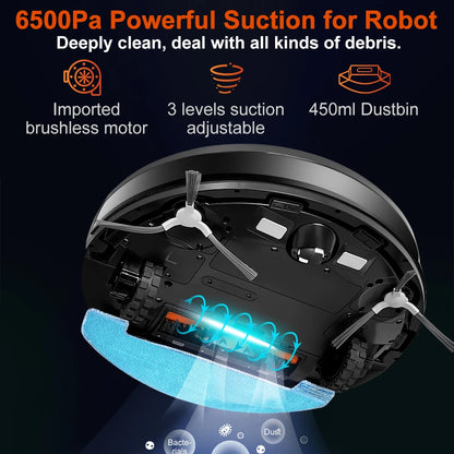 Robot Vacuum Cleaner ABIR X9 ,Laser System,Dual UV Cleaning,Auto Carpet Boost Tech,Multiple Floors Maps,Customized Room Cleaning