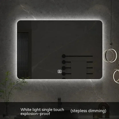 square LED bathroom mirror