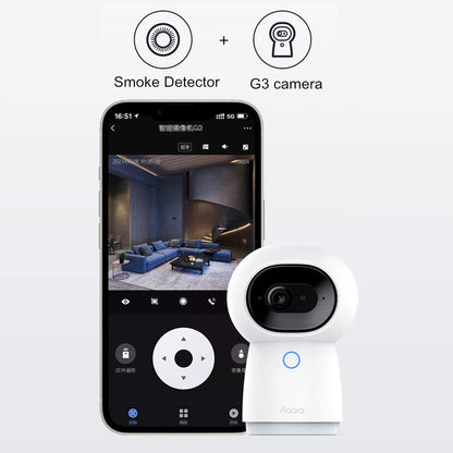 Aqara Smart Smoke Detector Zigbee Fire Alarm Monitor Sound Alert Home Security APP Remote Control