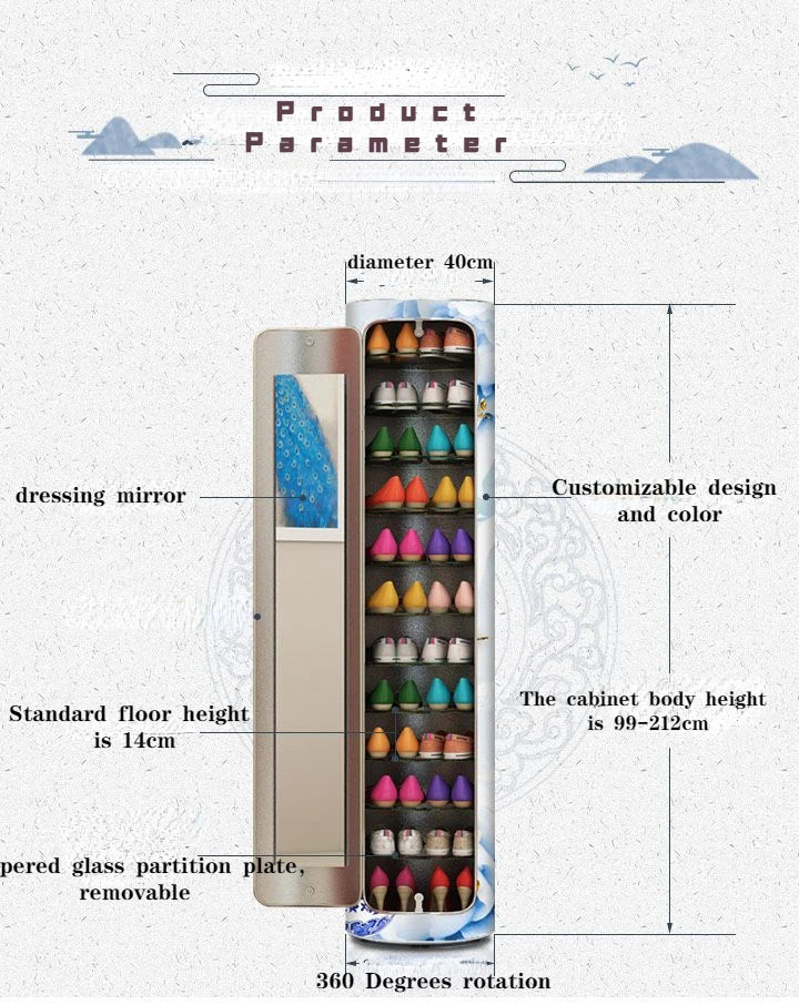 High-Tech Rotatable Shoe Cabinet