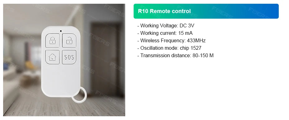 FUERS Alarm System for Home  WIFI GSM Security Alarm Host Ant-theft  with Door Motion Sensor Tuya Smart App control work Alexa