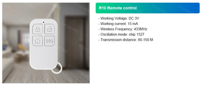 FUERS Alarm System for Home  WIFI GSM Security Alarm Host Ant-theft  with Door Motion Sensor Tuya Smart App control work Alexa