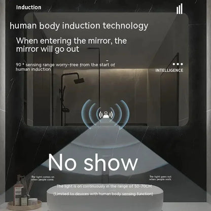 square LED bathroom mirror