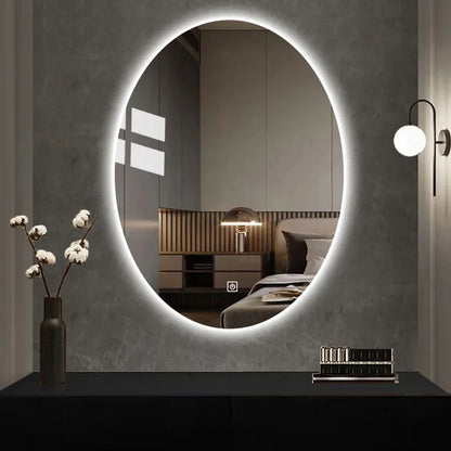 oval LED bathroom mirror