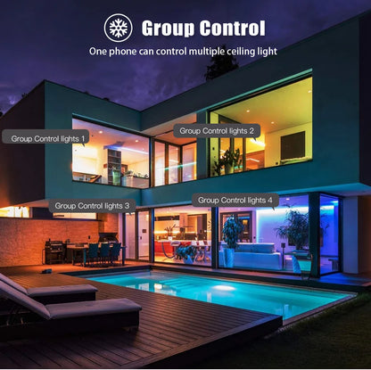 Tuya Zigbee 3.0 Smart Ceiling Light Wifi RGBCW Led Ceiling Lamp Livingroom Home Decoration Smart Lamp For Alexa, Google Home