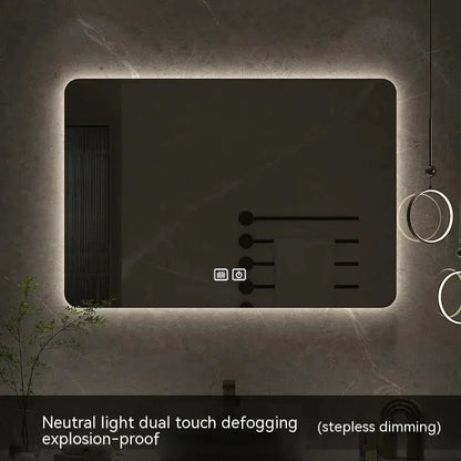 square LED bathroom mirror