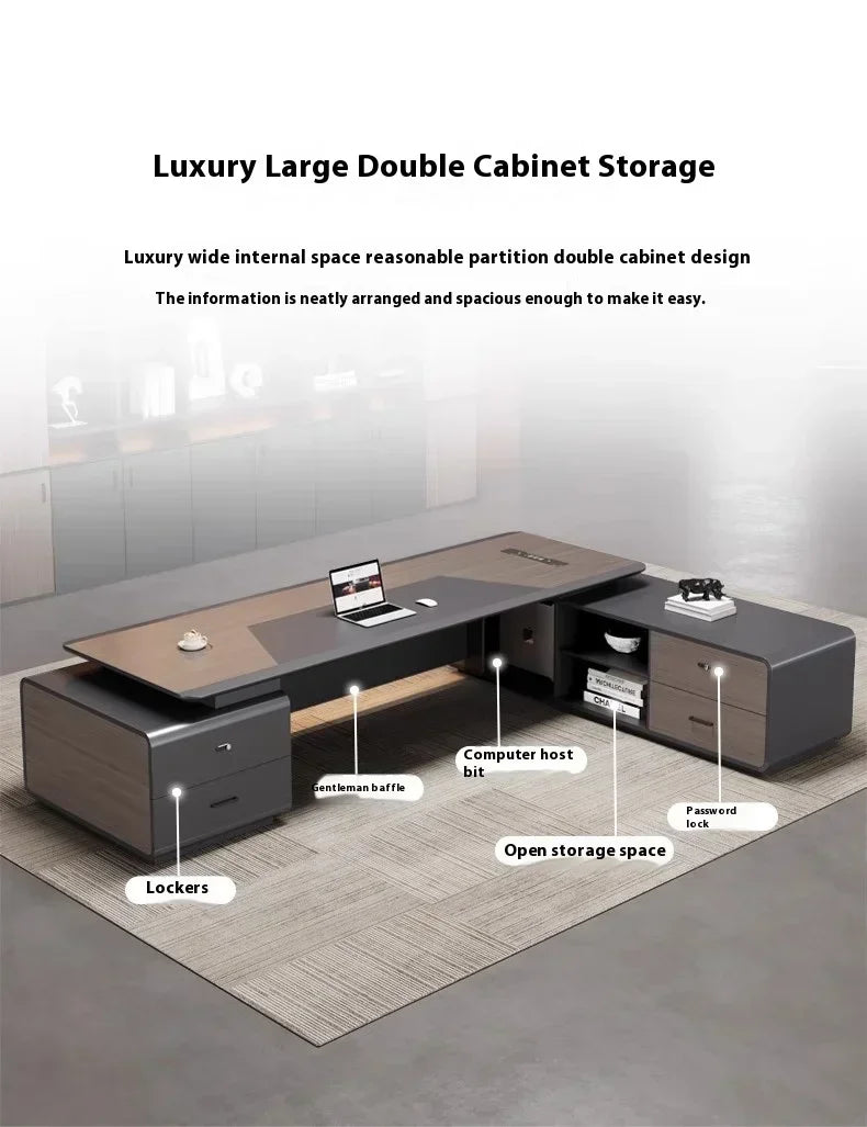 Executive Pro Standing Desk Smart Charging Organizer Ergonomic Motion Control Office Solution Secretária Executiva Furniture