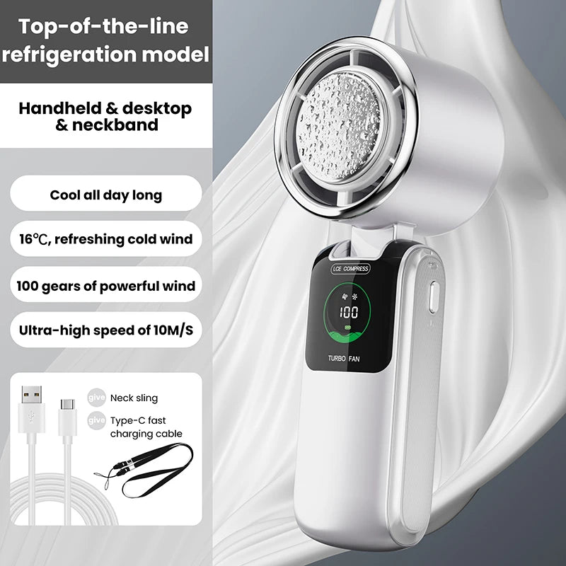 High-Speed Ice Pack Portable Folding Fan